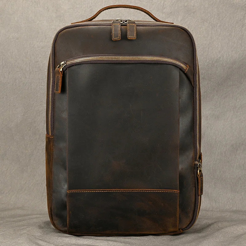 Vintage Leather Travel Backpack