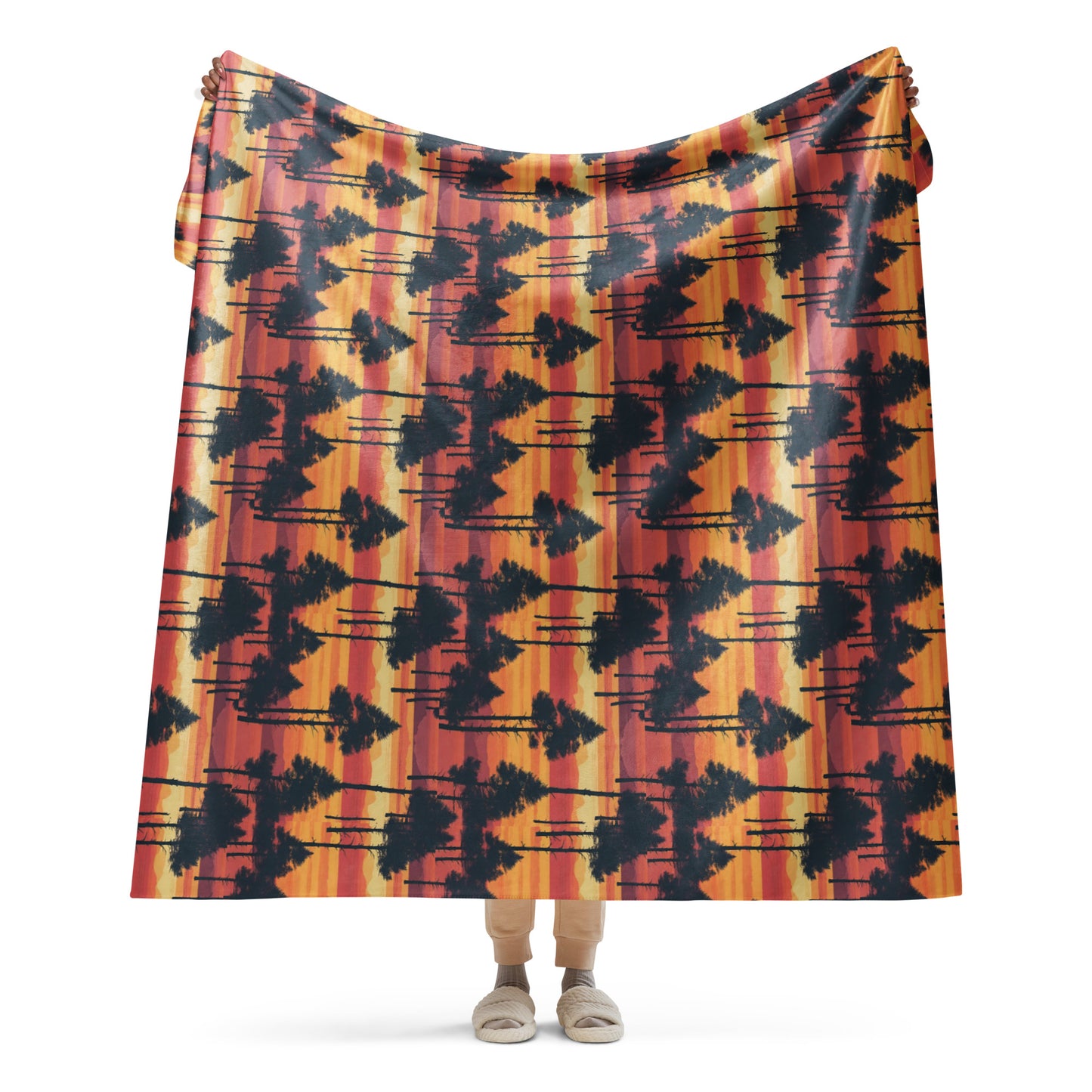 Pine Days Sunset Sherpa blanket